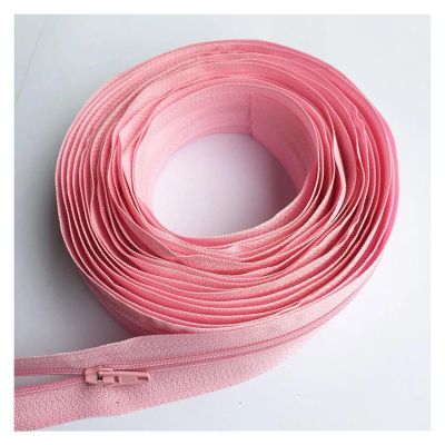 buuv #3 Zipper by the Meter, Pink, 134.5 m with 10 Sliders