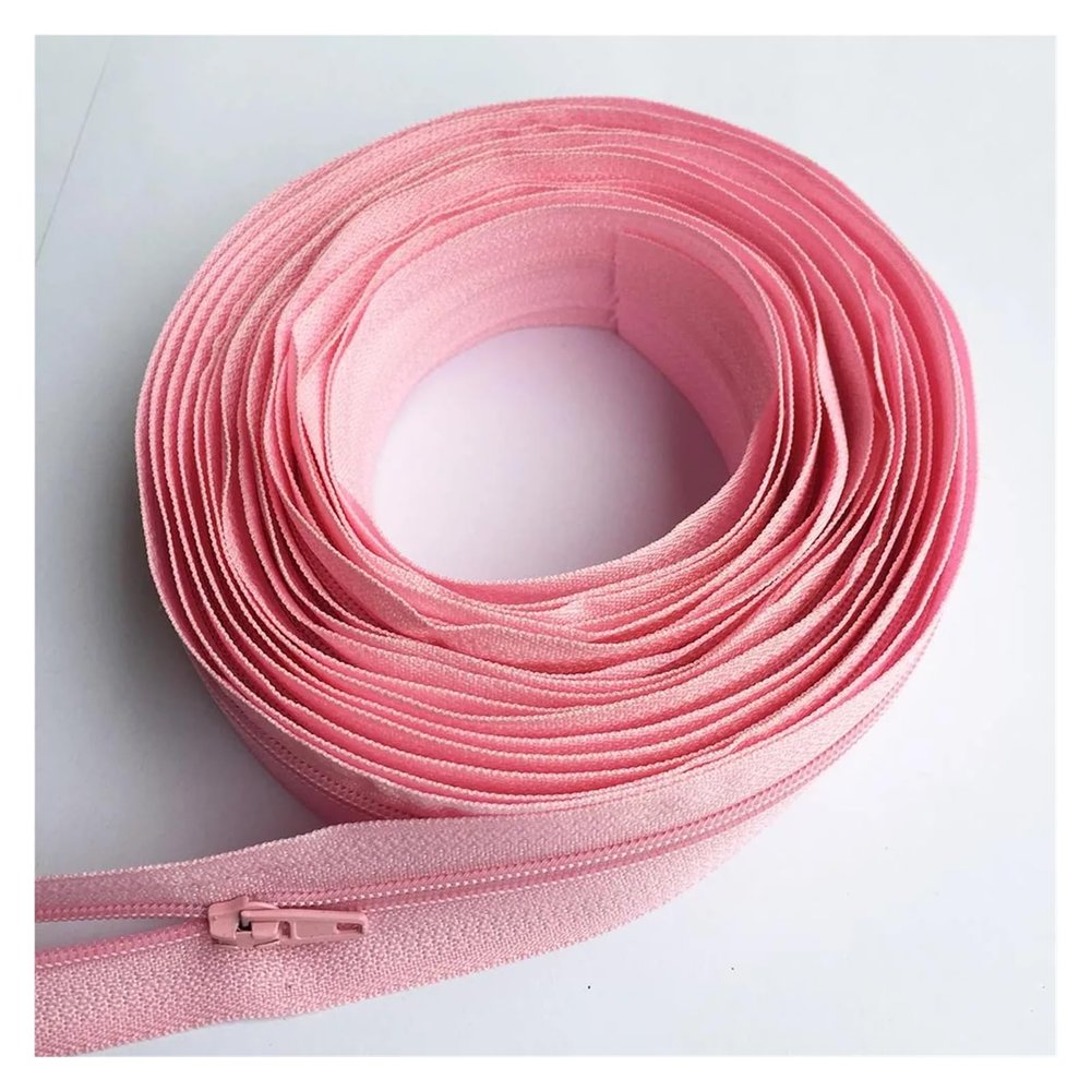 buuv #3 Zipper by the Meter, Pink, 134.5 m with 10 Sliders