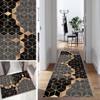 Mogetal Long Gray Hallway Runner, Geometric, Non-Slip, Washable, 120 x 450 cm view 1