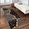 Mogetal Long Gray Hallway Runner, Geometric, Non-Slip, Washable, 120 x 450 cm view 2
