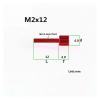 5 Metric M2 x 8 mm Knurled-Head Screws, Anodized Aluminum, Sky Blue view 4