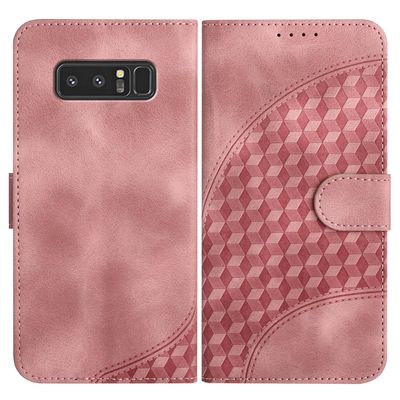 JayModCase PU Leather Folio Case for Samsung Galaxy Note 8, Card Slots, Stand Function, Magnetic Closure, Pink