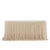 Tulle Table Skirt, 9 ft (275 x 77 cm), Dark Champagne view 1