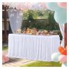 Tulle Table Skirt, 9 ft (275 x 77 cm), Dark Champagne view 4