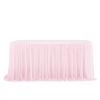 4FT/6FT/9FT Tulle Table Skirt for Wedding, Birthday & Party Decor, Light Pink, 4FT (122 x 77 cm) view 1