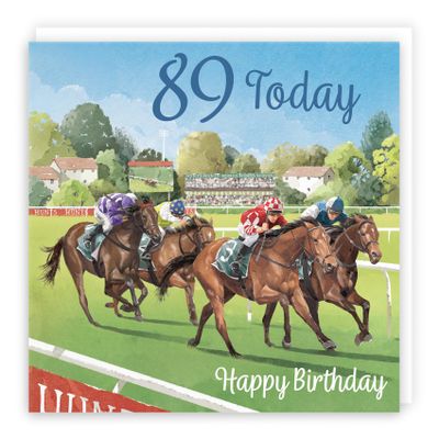 Hunts England Milo's Gallery 89th Birthday Card for a Horse Racing Fan