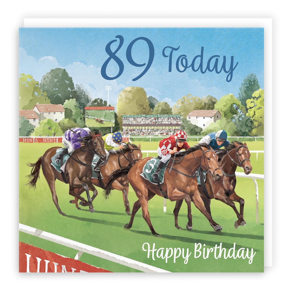 Hunts England Milo's Gallery 89th Birthday Card for a Horse Racing Fan