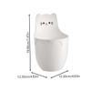 Angoily Multifunctional Hanging Pen and Pencil Organizer, White PP Cartoon Cat view 3
