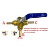 Brass L-Port 3-Way Ball Valve Hose Connector, 4–19 mm, 1 Pc. view 2
