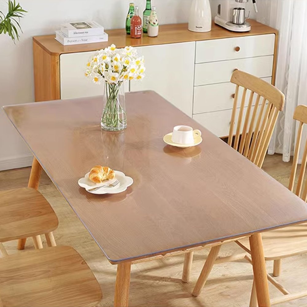 Zhaomi Clear Frosted PVC Table Protector, 1.0 mm, 65 x 130 cm