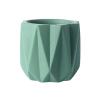 ESTINTENG Nordic-Style Matte Ceramic Flower Pot, Green Sandblasted Finish, 10.7 x 10.7 x 10.2 cm view 1