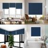 Blackout Roller Blind Without Drilling, 105 x 120 cm, Navy Blue view 2