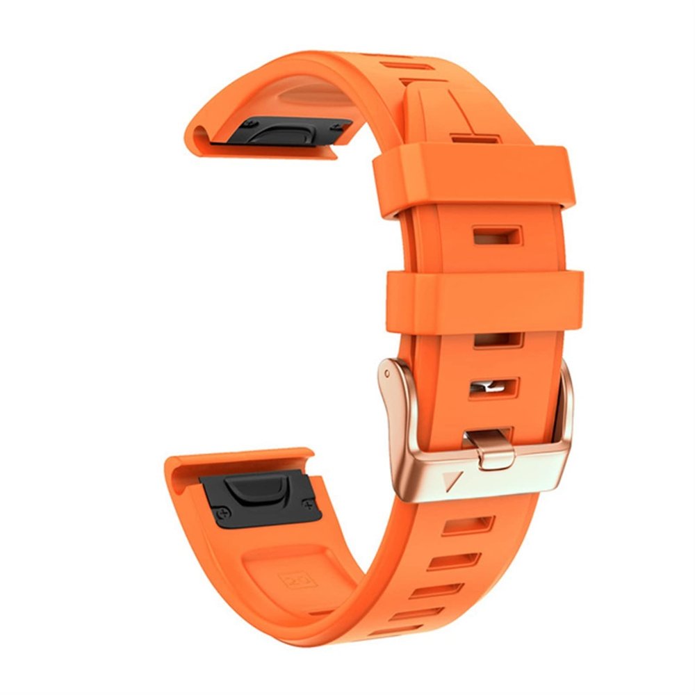 KLVN Quick-Fit Silicone Band for Garmin Fenix 7S/5S Plus/6S/5S, Instinct 2S and D2, Rose-Gold Buckle, Agate