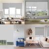 No-Drill Clip-On Blackout Roller Shade, 75 x 120 cm, Light Gray view 2