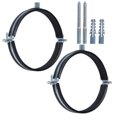 JDHGSHL 2-Piece Split-Ring Pipe Hangers, Adjustable Clamps for 113–118 mm Pipes