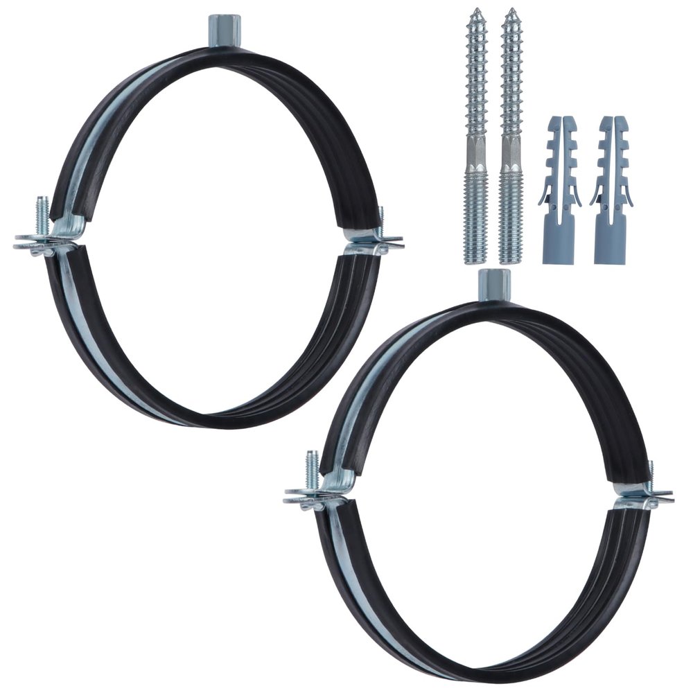 JDHGSHL 2-Piece Split-Ring Pipe Hangers, Adjustable Clamps for 113–118 mm Pipes