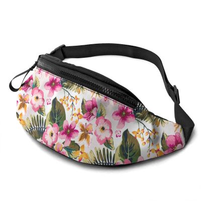 Tropical Flower Waist Bag for Women and Men