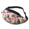 Tropical Flower Waist Bag for Women and Men view 1