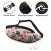 Tropical Flower Waist Bag for Women and Men view 3