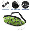 Bat-Stripe Waist Bag, Halloween Crossbody Fanny Pack view 3