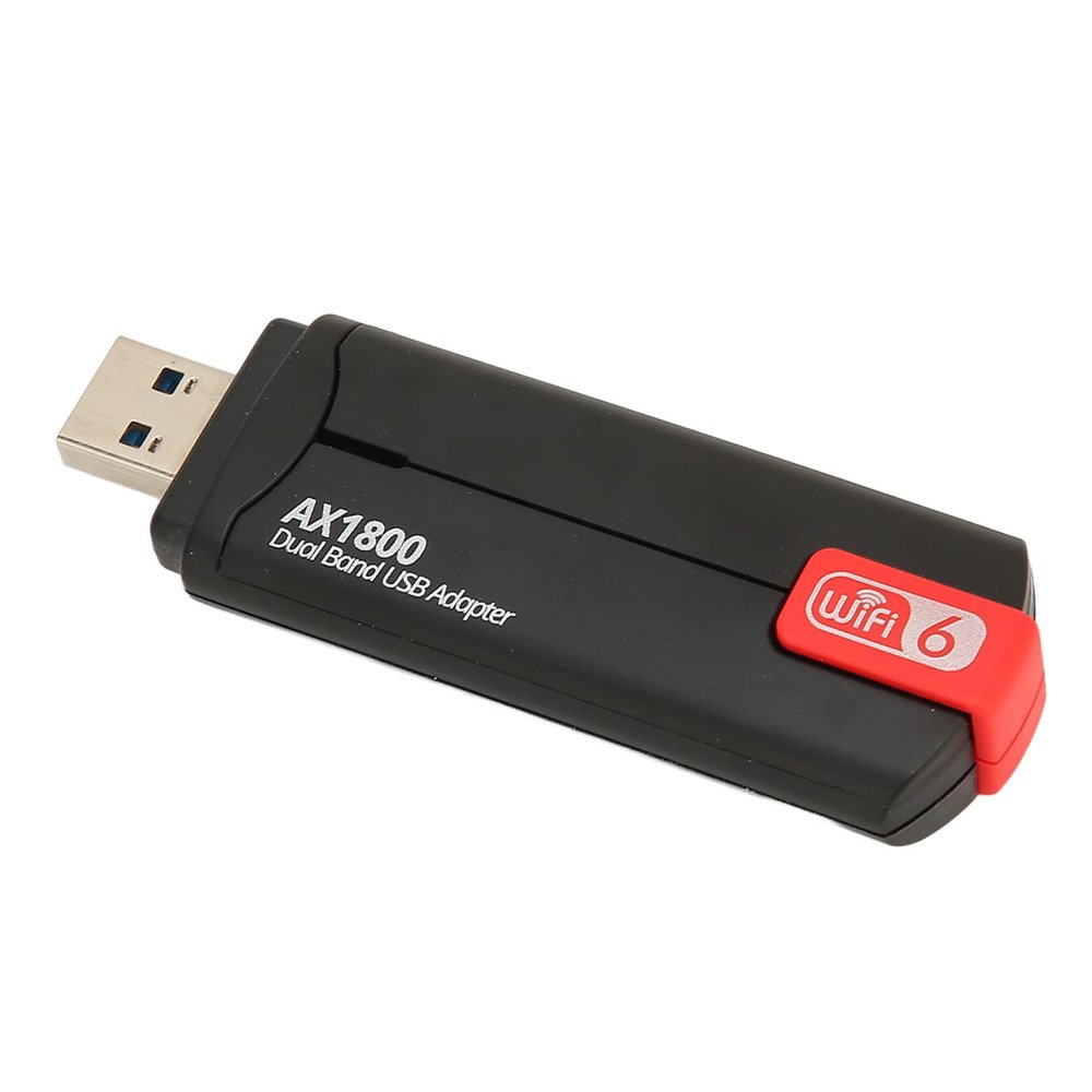 Yctze AX1800 1800 Mbps USB Wi-Fi 6 Gigabit Adapter, Dual-Band USB 3.0 MU-MIMO Network Card