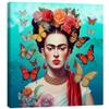 Posterlounge Frida Kahlo and Flying Butterflies Canvas Print view 1