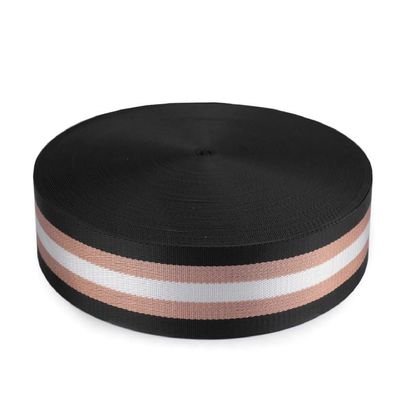 Lurex Webbing, Double-Sided, 50 mm, Black-Copper, from 1.5 m