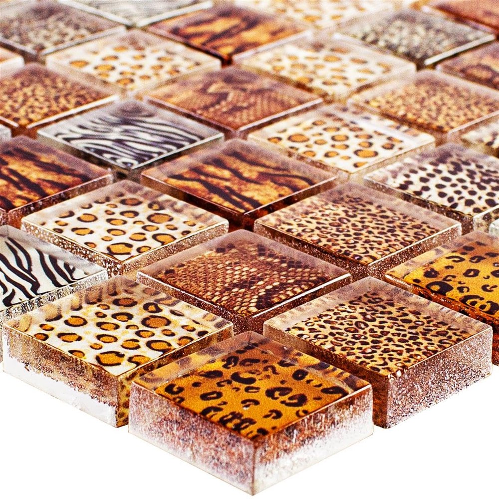 Safari Beige 23 Glass Mosaic Tile for Kitchen Backsplash and Bathroom Walls