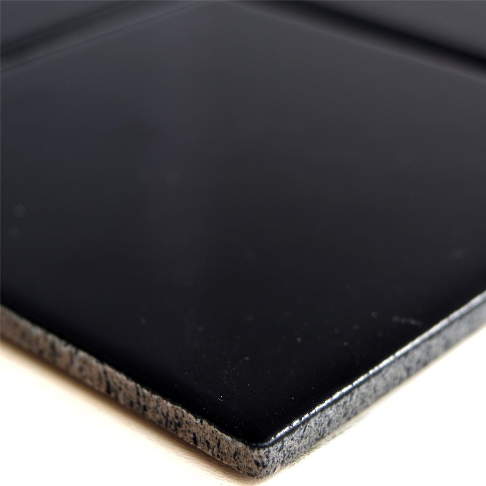 Adrian Black Matte Square 98 Ceramic Mosaic Tiles