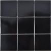 Adrian Black Matte Square 98 Ceramic Mosaic Tiles view 3
