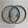 BUNIQ MTB Wheelset, Bicycle Rims for V-Brakes, Bolt-On Solid-Axle Hubs, Black, 1 Set view 1