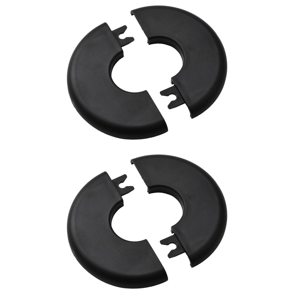 UFURMATE Pipe Wall Escutcheons, 2-Pack, 1 in, Black Plastic, 28 mm Inner Diameter