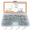 140-Piece Aluminum Blind Rivet Assortment, M3.2, M4, M4.8, Dome Head, Closed-End Pop Rivets for Furniture view 1