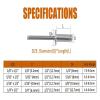 140-Piece Aluminum Blind Rivet Assortment, M3.2, M4, M4.8, Dome Head, Closed-End Pop Rivets for Furniture view 4