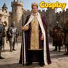Rainbow King Costume for Men and Women, Metal Crown and Cape Robe view 3