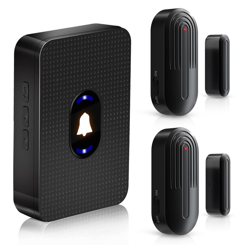 DAYTECH Wireless Door Sensor Alarm, 1 Receiver & 2 Sensors
