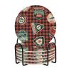 Red Buffalo Plaid Tartan Coasters, Set of 6 view 1