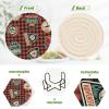 Red Buffalo Plaid Tartan Coasters, Set of 6 view 4
