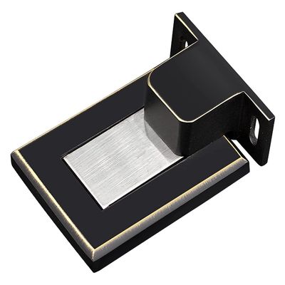 Magnetic Door Stopper, Brushed Stainless Steel, Floor-Mounted