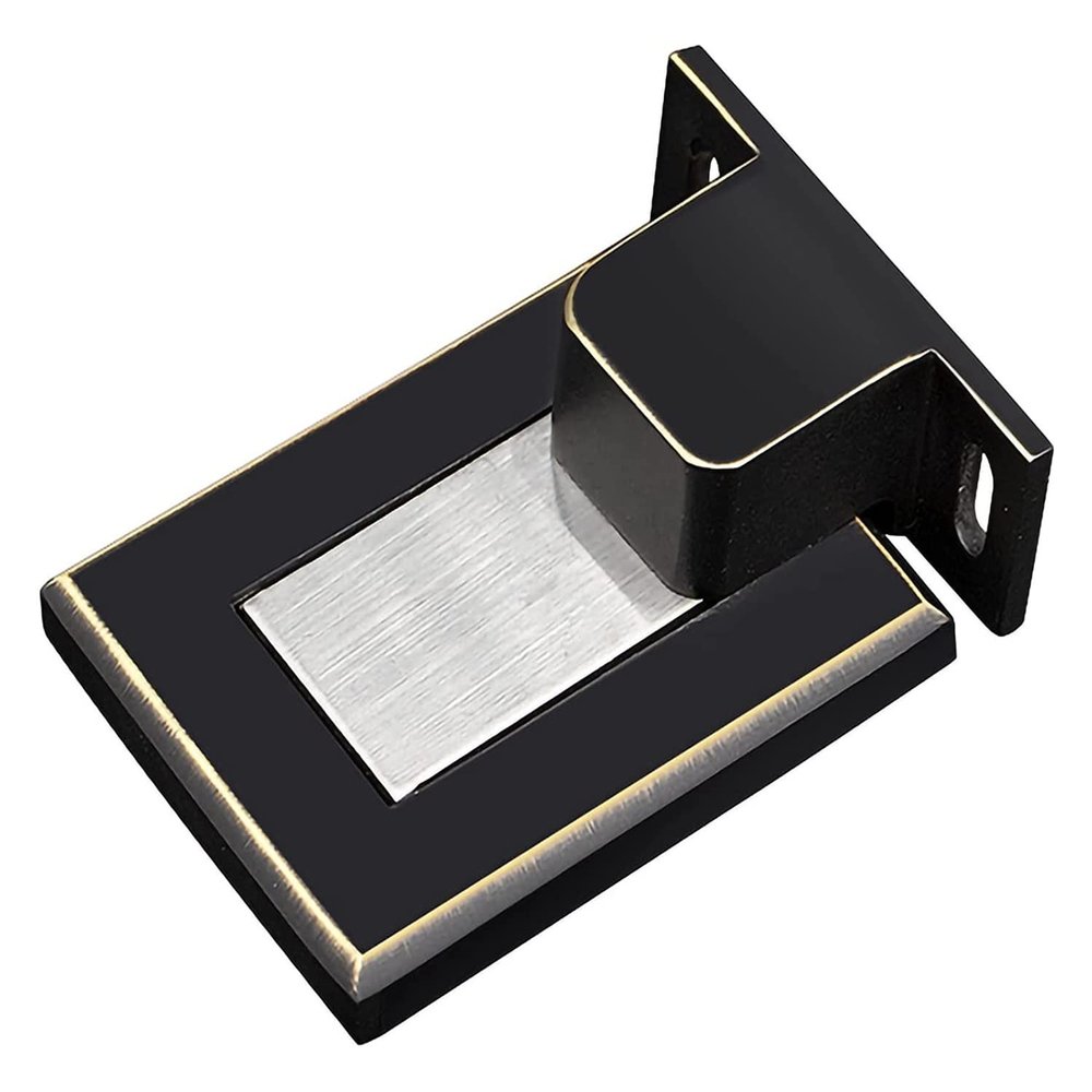 Magnetic Door Stopper, Brushed Stainless Steel, Floor-Mounted