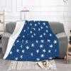Starfish Blanket, Navy Blue, Soft Flannel Fleece Throw, 150 x 200 cm view 2