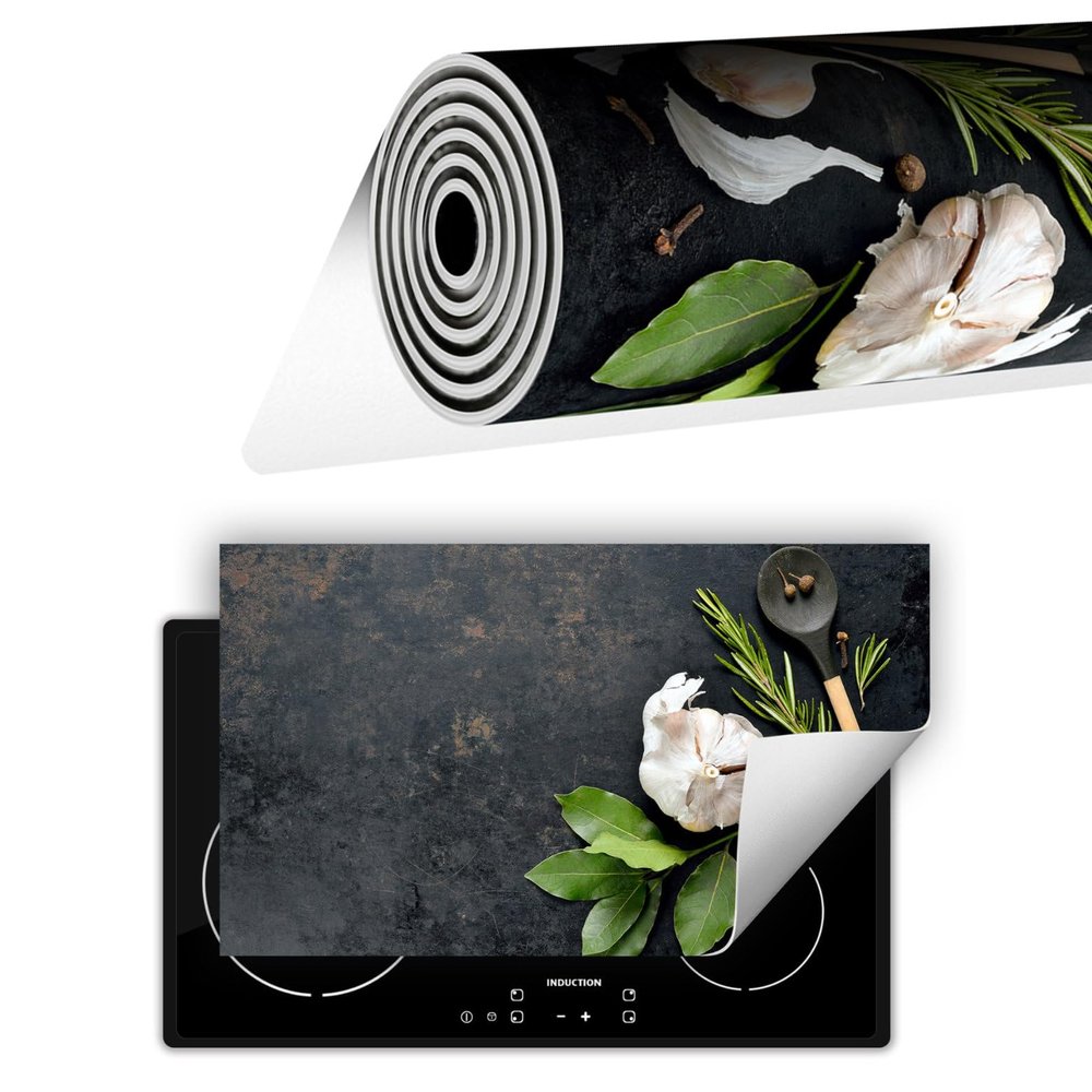 TMK ArtDeko Stovetop Cover, Roll-Up Induction Mat, 1-Piece, 90 x 52 cm, Spices Slate