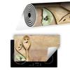 TMK ArtDeko Ceramic Cooktop Cover, Roll-Up Induction Mat, 1-Piece, 90 x 52 cm, Wooden Spoon view 1