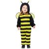 Amscan 9919076 Unisex Fleece Bee Onesie for Babies, Hooded Romper with Headpiece, Costume, 18–24 Months view 1