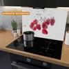 Wallario Glass Stove Cover/Splash Guard, 1-Piece, 80 x 52 cm, for Ceramic and Induction Cooktops, Sparkling Raspberry Freshness view 3