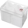 Refrigerator Organizer, 4 Compartments, Reusable Food Storage Box with Lid view 1