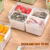 Refrigerator Organizer, 4 Compartments, Reusable Food Storage Box with Lid view 3