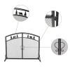 99 cm Iron Fireplace Safety Guard, Flat Single Panel, Double-Door Design view 2
