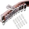 Room Divider Curtain Track Set with 10 Hooks, Curved Aluminum Track for Ceiling or Wall Mounting view 1