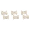 PRETYZOOM 6-Piece Handmade Cotton Macramé Placemats, Nordic-Style Heat-Resistant Table Mats view 1